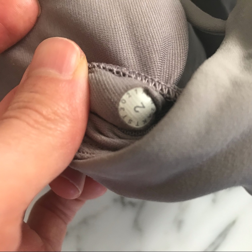 lululemon athletica Strappy Sports Bra in Light Gray and Deep Plum - Picture 5 of 7